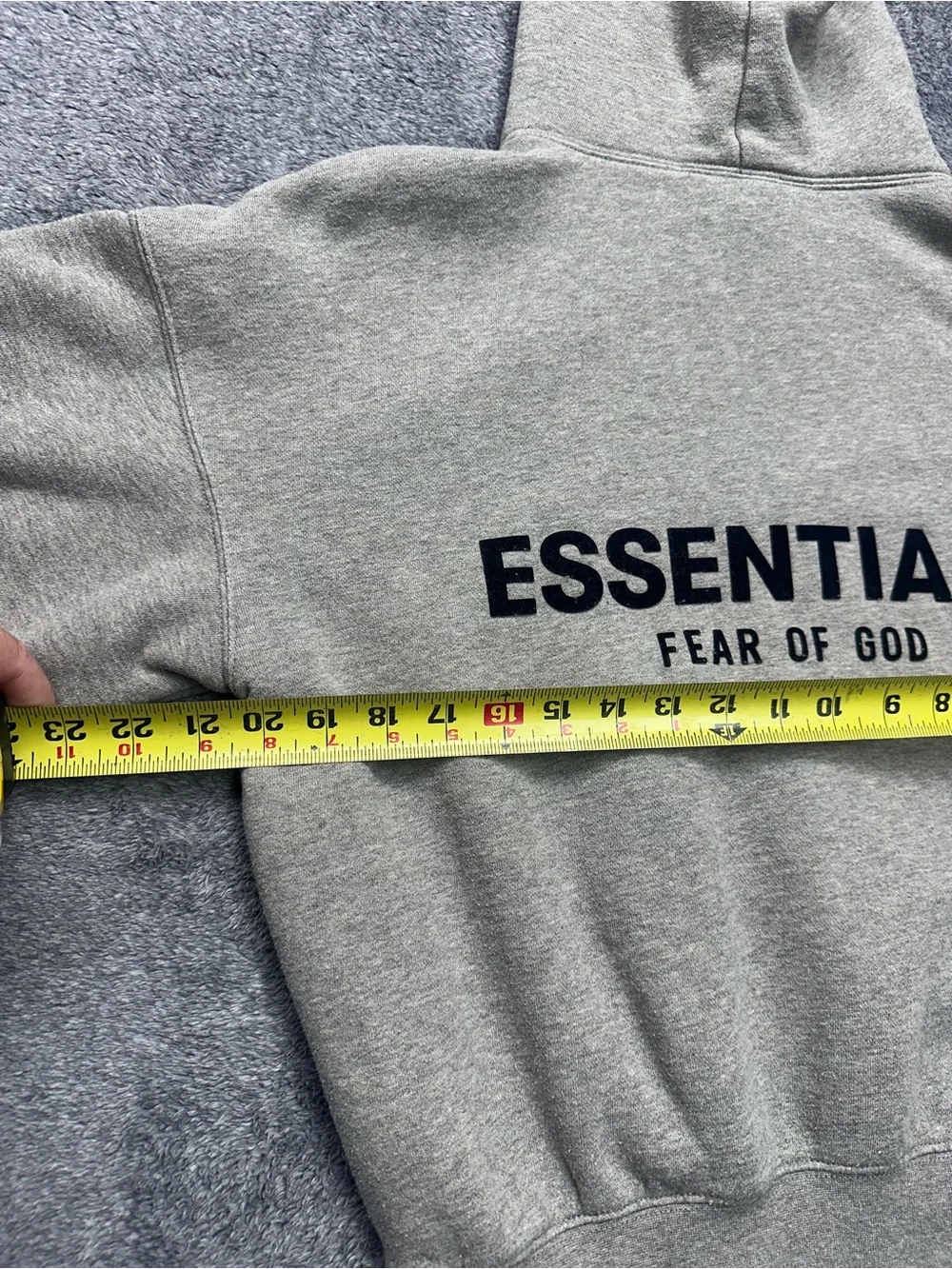 Essentials Men’s Gray Crewneck Hoodie Sweatshirt